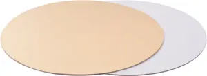 Подложка картон круглая d16см 3,2мм золото/белая